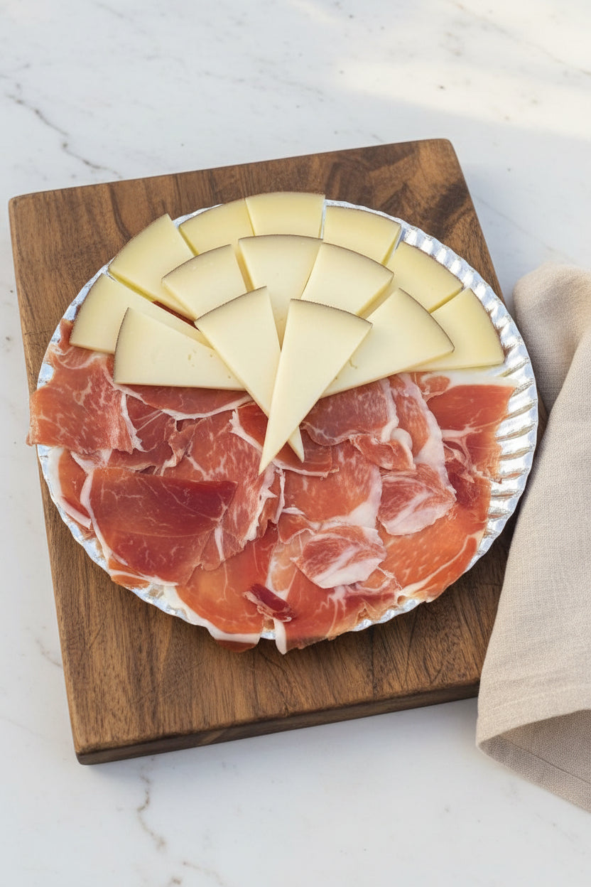 Plato jamón y queso